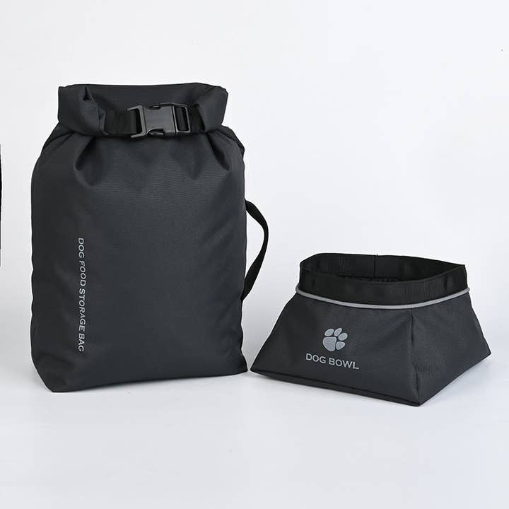 Cheerhunting – saco de snacks e guloseimas - Cão por atacado – Bowlo - Bolsa de Conservação de Alimentos para Cão de Viagem e Taça Dobrável