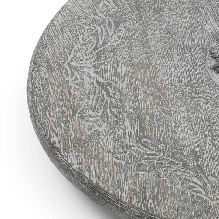 ExpoBazaar – wholesale Decorative plate/dish/bowl – Wood Lazy Susan Tray | Handmade Round Wooden Plate | 18"4