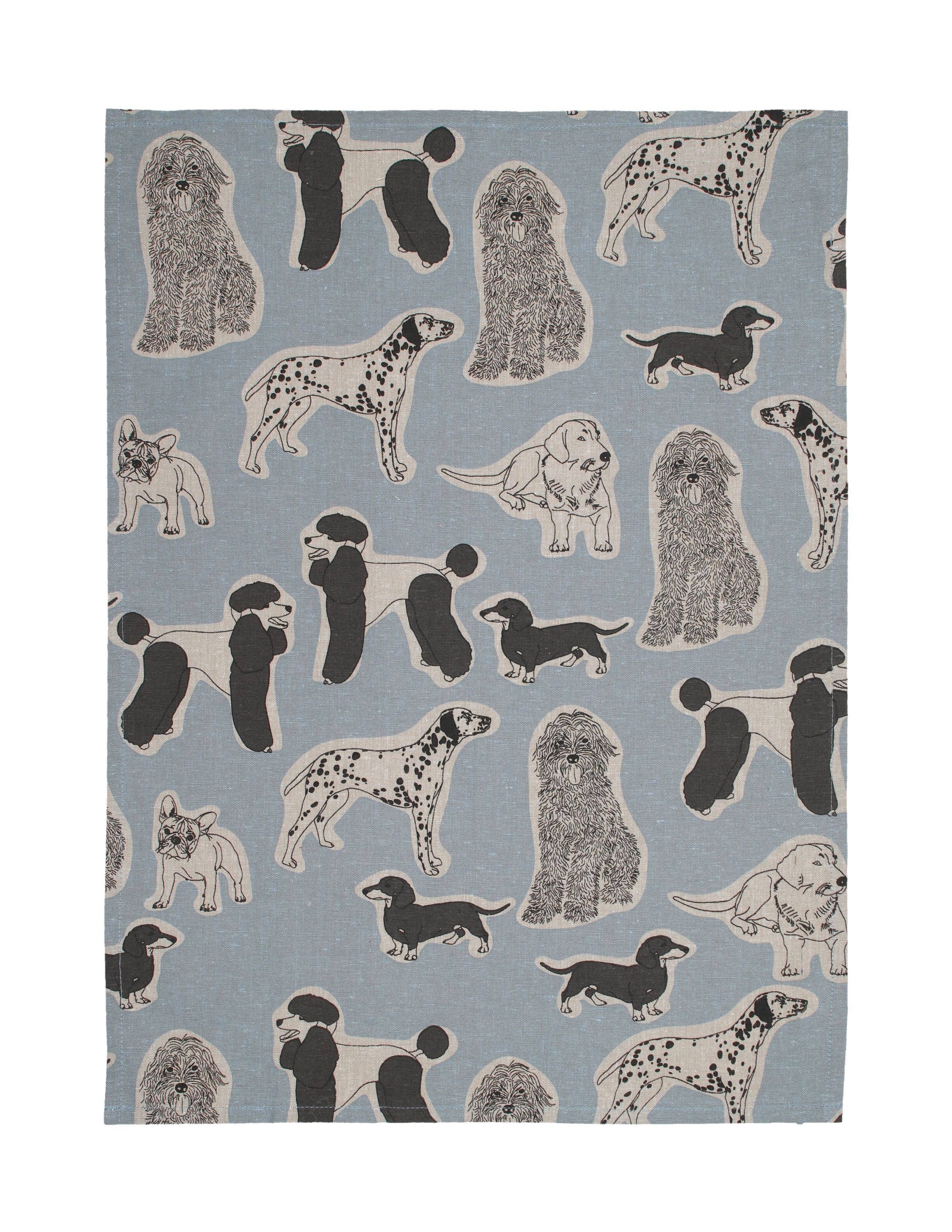 Raine & Humble - Wholesale Apron - Apron Dog Print Standard Tie style-Blue Haze2