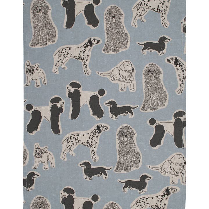 Raine & Humble - Wholesale Apron - Apron Dog Print Standard Tie style-Blue Haze2