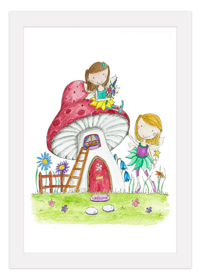 Feeën met paddenstoelenhuisprint voor wholesale door Duck Blue®