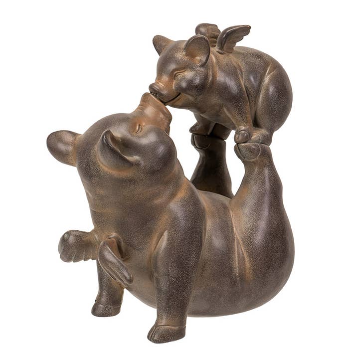 Pacific Trading - Wholesale Decorative Figurine - When Pigs Fly Mother and Piglet2