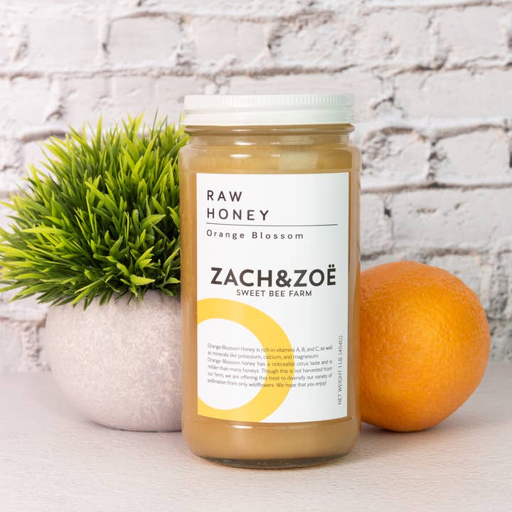 Creamed Orange Blossom Honey - 16oz for wholesale by Zach & Zoe Sweet Bee Farm