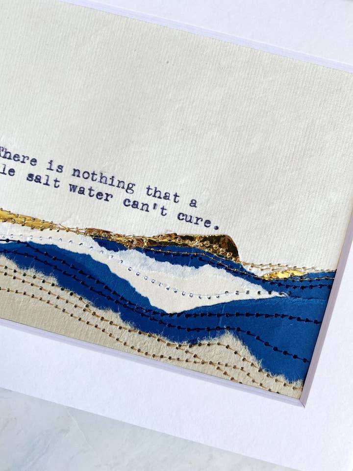 Beach House Coastal Wall Art • Salt Water Ocean Quote Print for wholesale by Salt & Pine