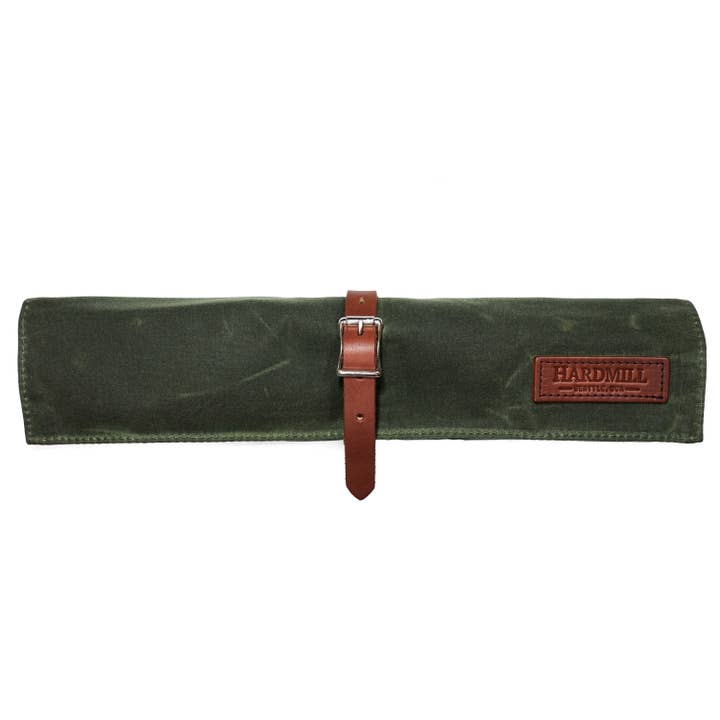 Waxed Canvas Compact Knife Roll for wholesale by Hardmill