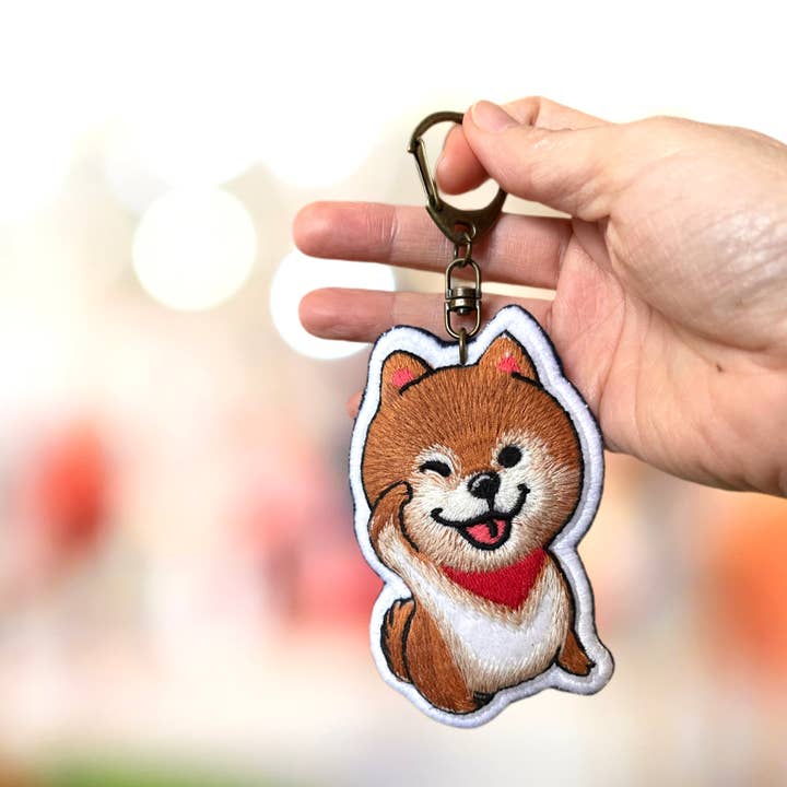 You're the Pom Pom! Handmade Embroidery Keychain for wholesale by Miss Modi