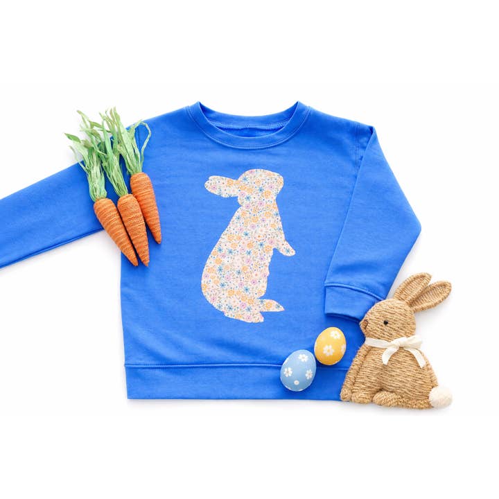 Boutique de printemps Sweat-shirt de Pâques fleuri pour tout-petits et jeunes pour la vente par Holland Ave Clothing