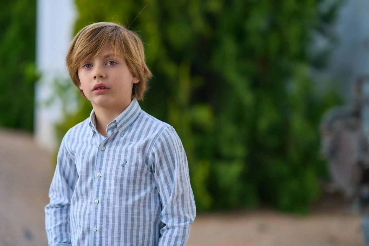 La ormiga - Venta al por mayor Camiseta - Niños - Camisa Rayas Verdes2