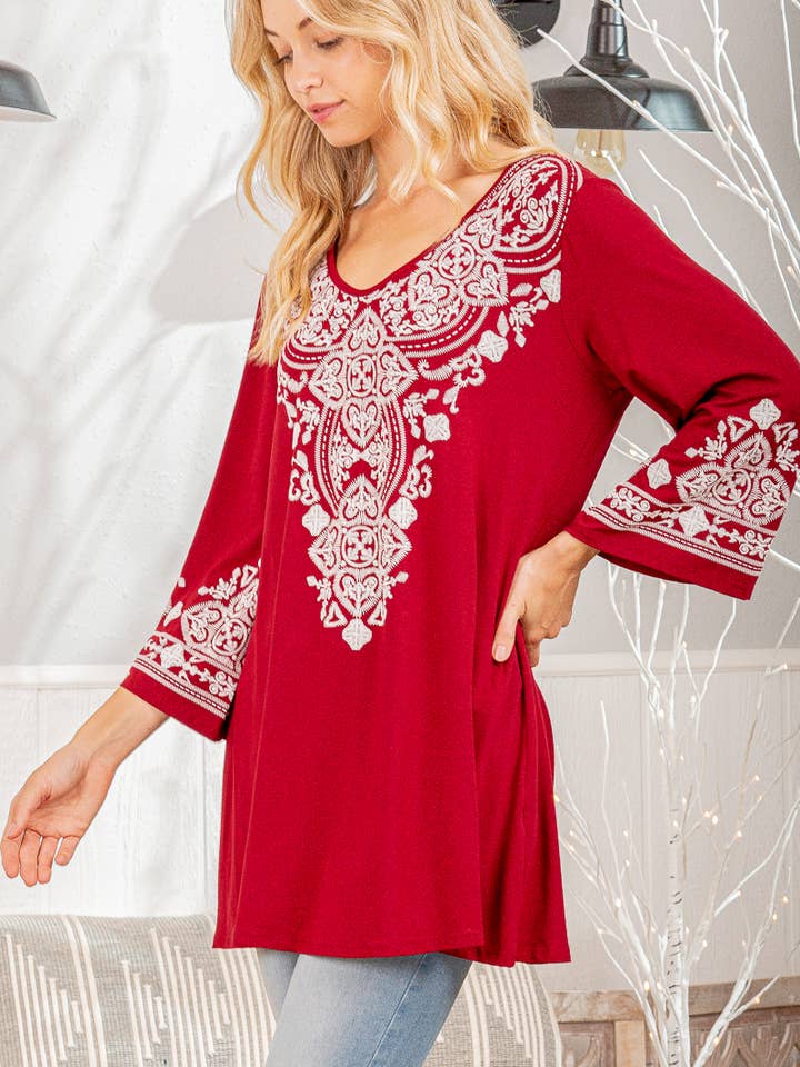Pink Irene Wholesale - Wholesale Tunic - Women's - DAMASK TOP13