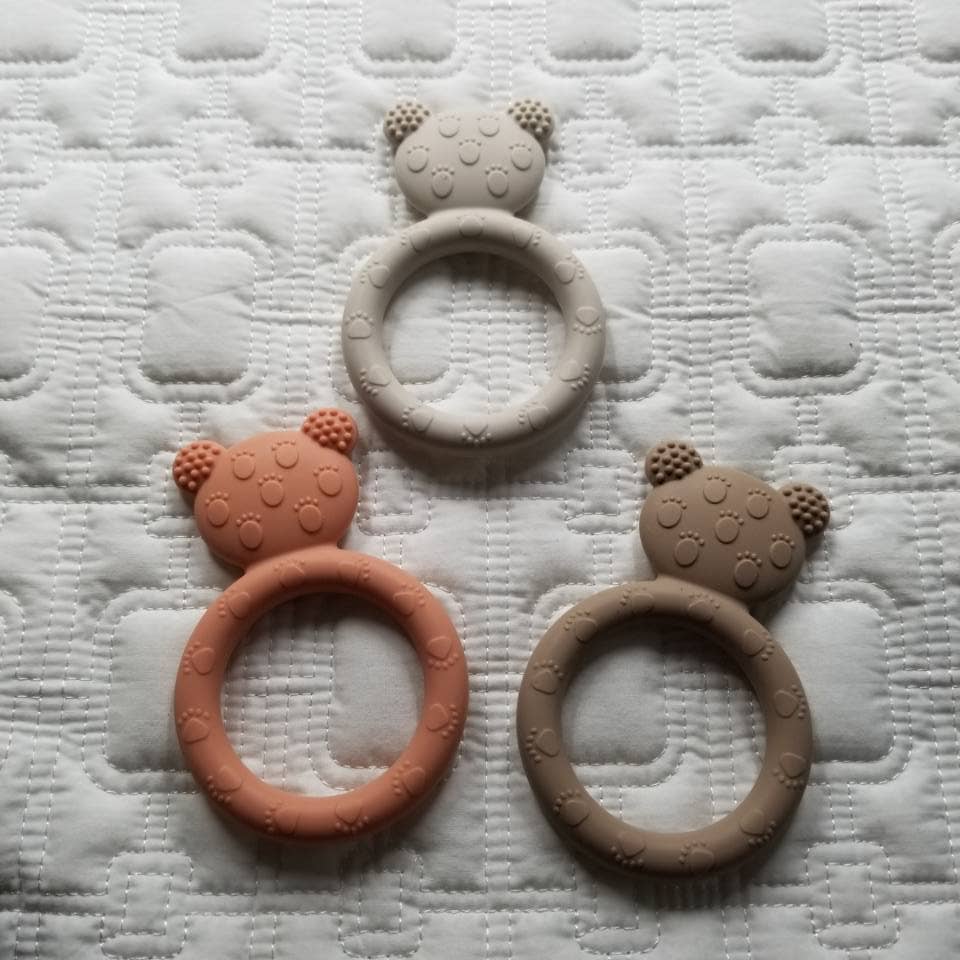D & C TOYS - Wholesale Teether (Not Clip-On) - Baby - Silicone Teething Ring: Bear4