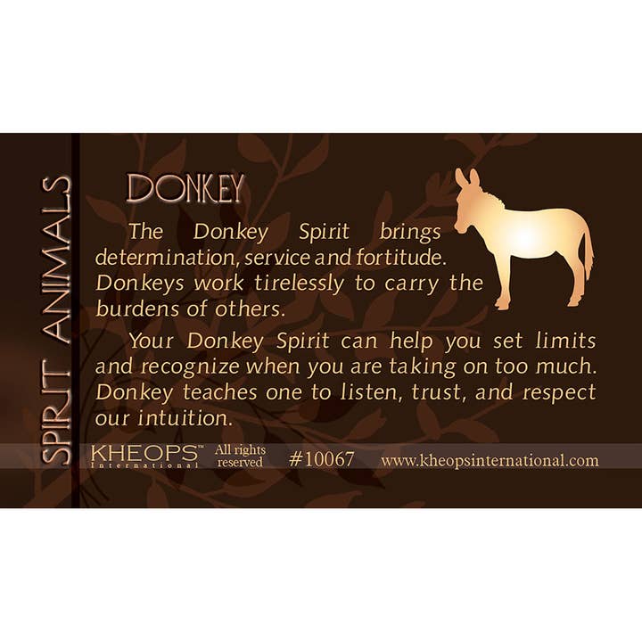Spirit Animal Info Card Donkey (Each) for wholesale by Kheops International