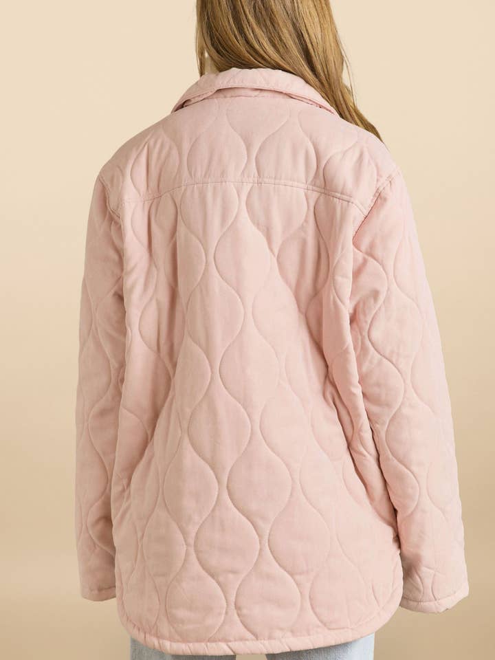 ADORA LA - Wholesale Jacket - Women's - CEJ2640X -PLUS SOLID QUILTED JACKET SIDE POCKET2