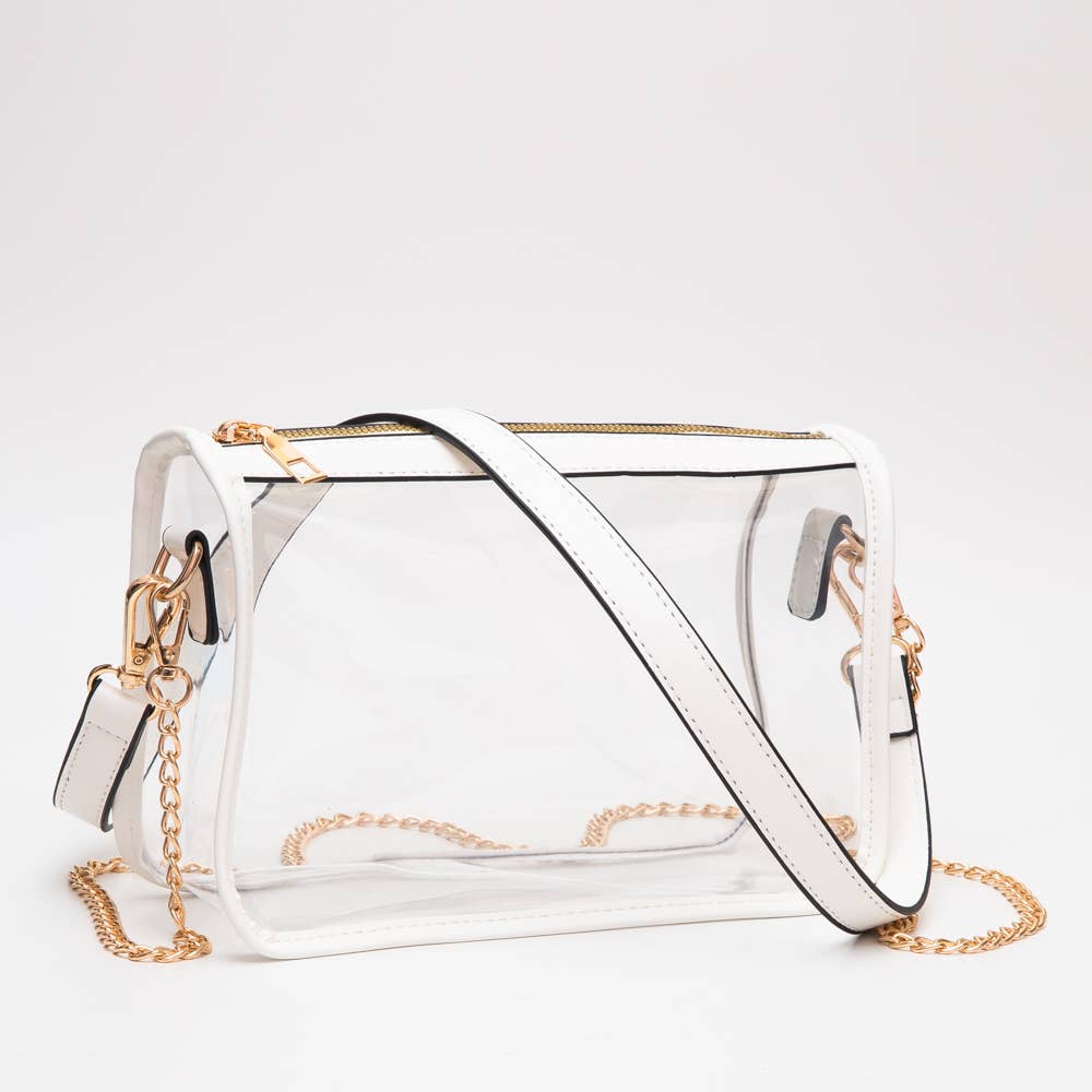 Queens Designs - Wholesale Crossbody Bag - Women's - Game Day Stadium Clear Rectangle Crossbody Bags 3