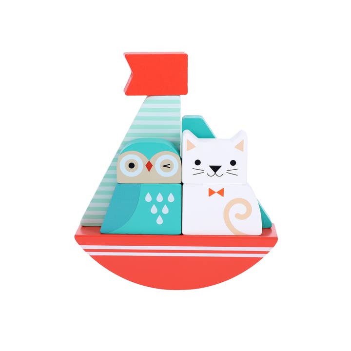 Chronicle Books - Wholesale Wood Toy - Kids - Owl & the Pussy-Cat Wooden Stacking Toy