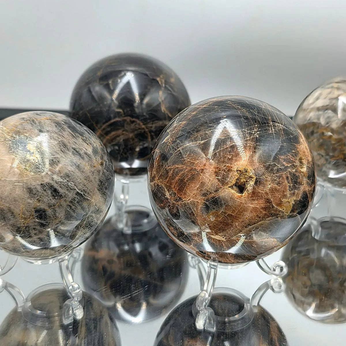 Distinction Crystals - Wholesale Spiritual Stone/Crystal - Large Black Moonstone Crystal Spheres3