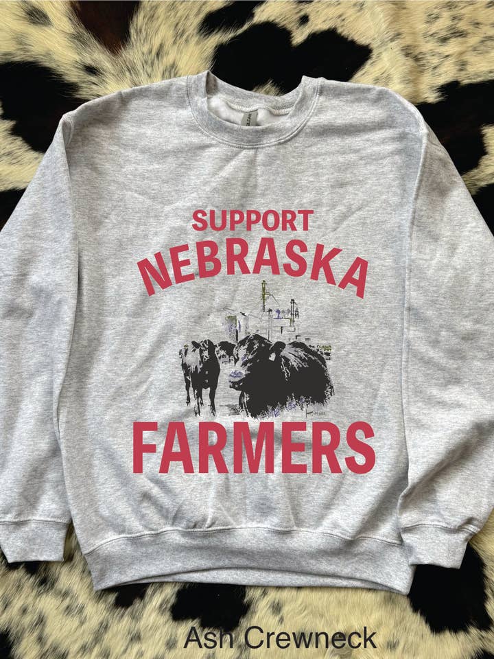 Support NE Farmers Crewneck for wholesale by Bar A Apparel