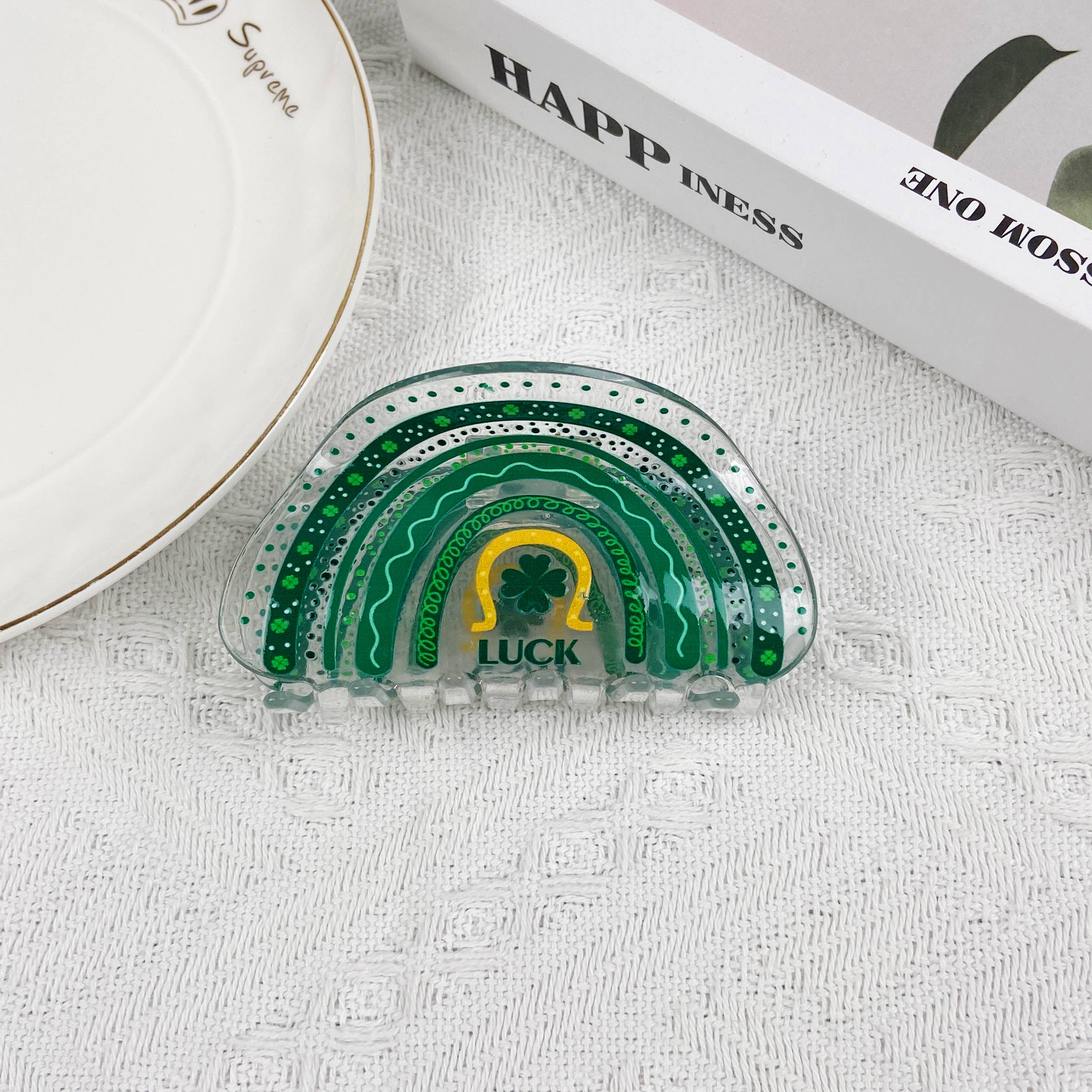 mildstyles - Wholesale Hair Clip - Women's - Clover  Rainbow St. Patrick's Day Half Circle Haire Clips7