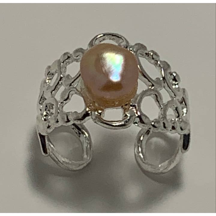 Adjustable Seaglass Ring for wholesale by Lake Country Graphic Design