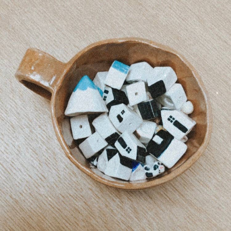 Uschie - Vendita all'ingrosso Decorazioni da tavolo - Piccola casa in ceramica4