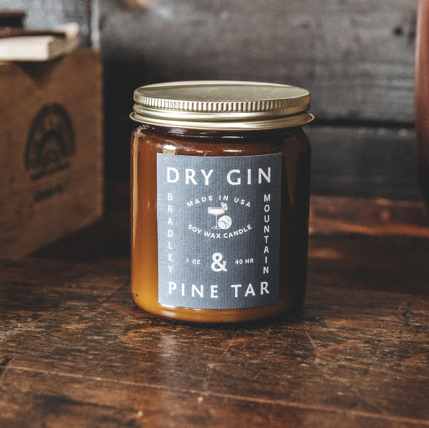 Bradley Mountain - Wholesale Jar/Filled Candle - Dry Gin & Pine Tar Candle1
