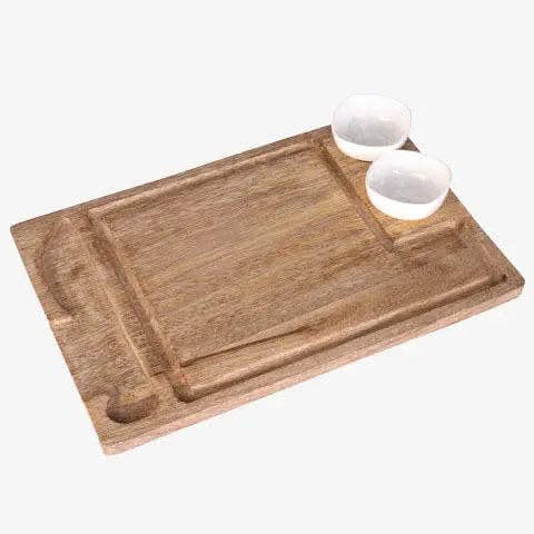 INOX artisans - Wholesale Serving Tray - Logan Mango Wood Serving Board0
