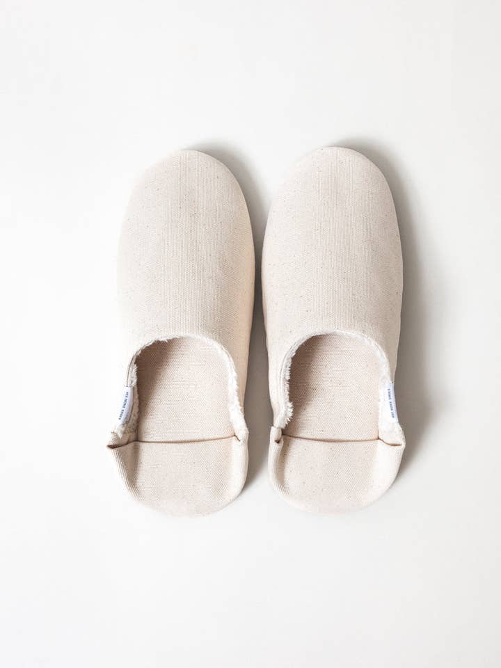 Morihata International Ltd. Co. - Wholesale Slippers - Unisex - ABE Canvas Home Shoes - Lined, Natural