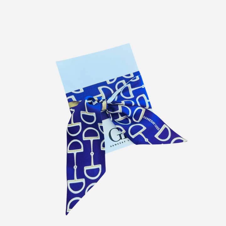 The Gameday Signature Scarf- Purple And Vegas Gold for wholesale by Gameday Luxe