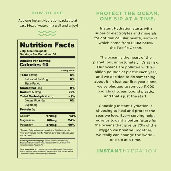 Instant Hydration - Wholesale Powdered Health Drink - 



Premium Electrolyte Drink Mix: Lemon Lime1