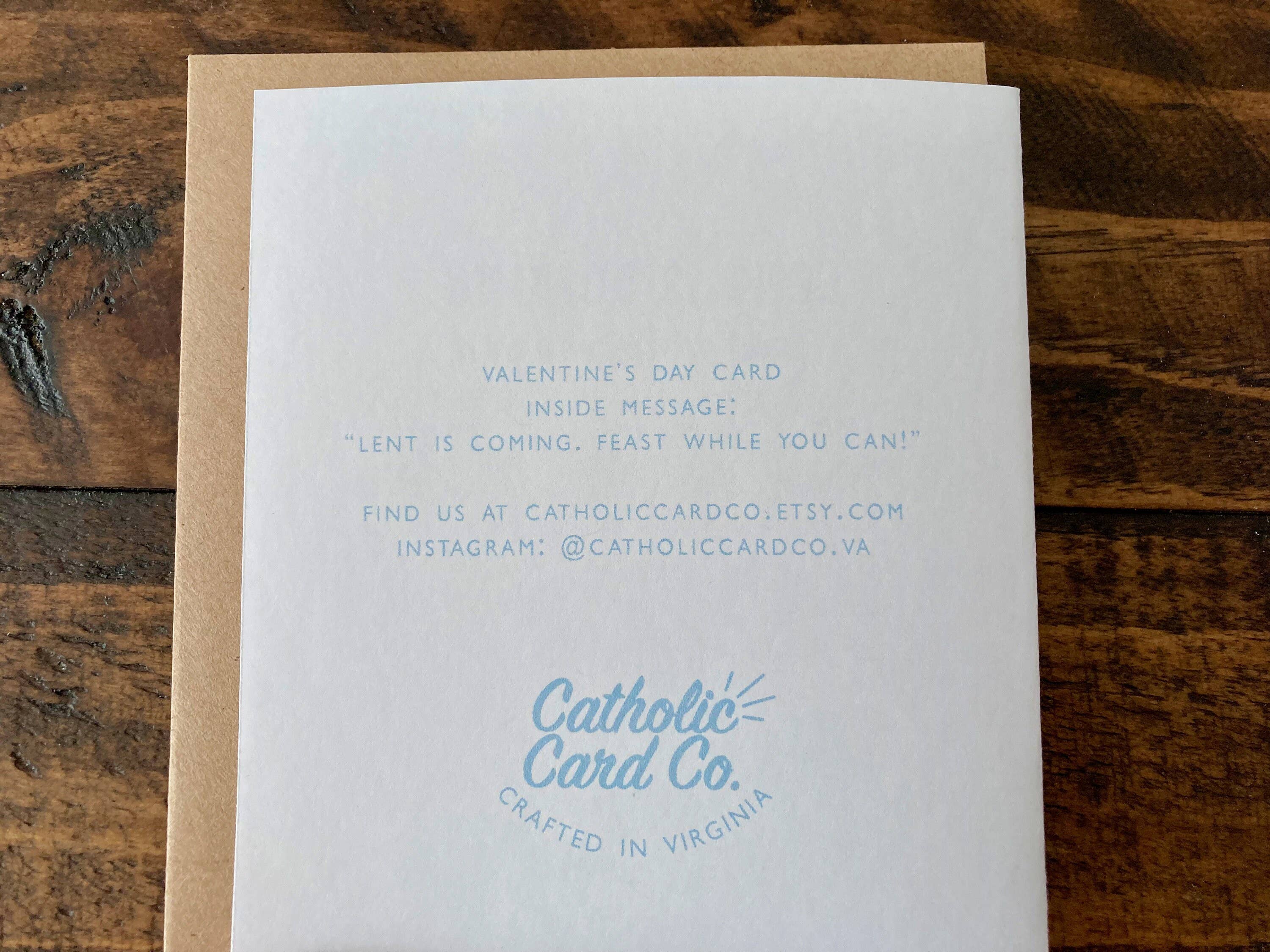 Catholic Card Co. - Venta al por mayor Tarjetas de San Valentín - Se acerca la Cuaresma, San Valentín | Tarjeta católica del Día de San Valentín2