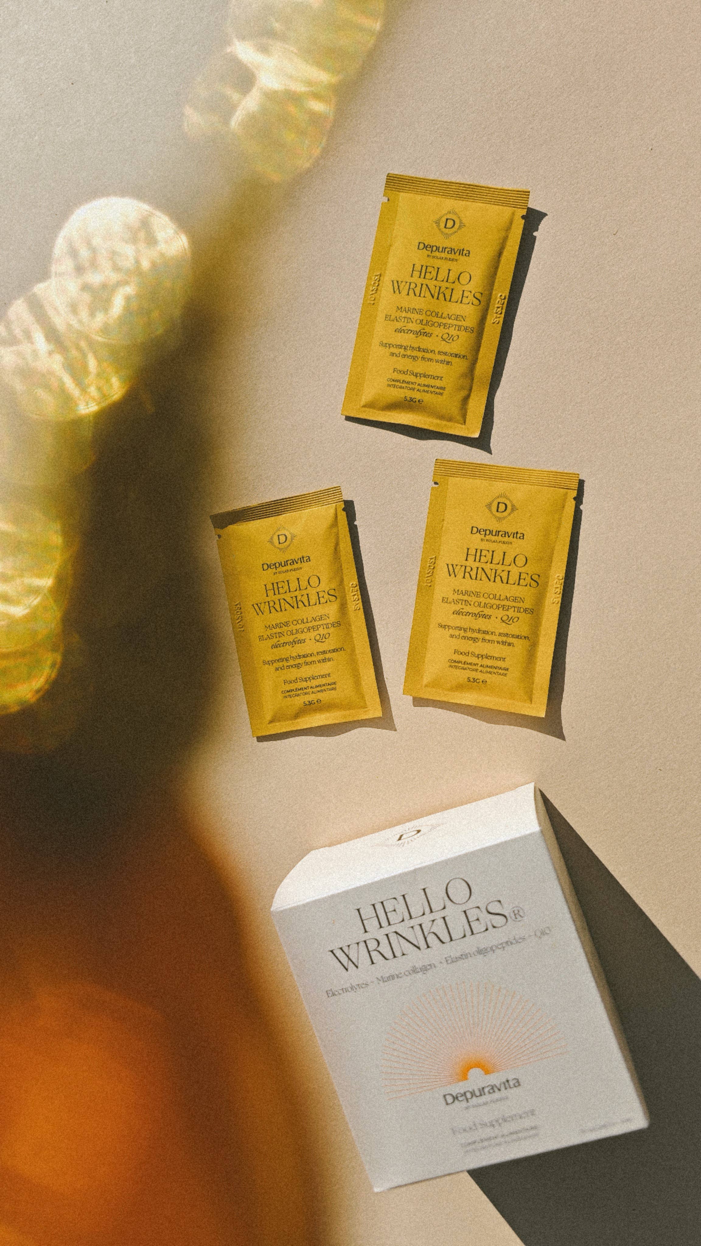 Depuravita - Vente Supplément oral/vitamine - Hello Wrinkles 3.0 – Élixir Anti-Âge au Collagène Marin4