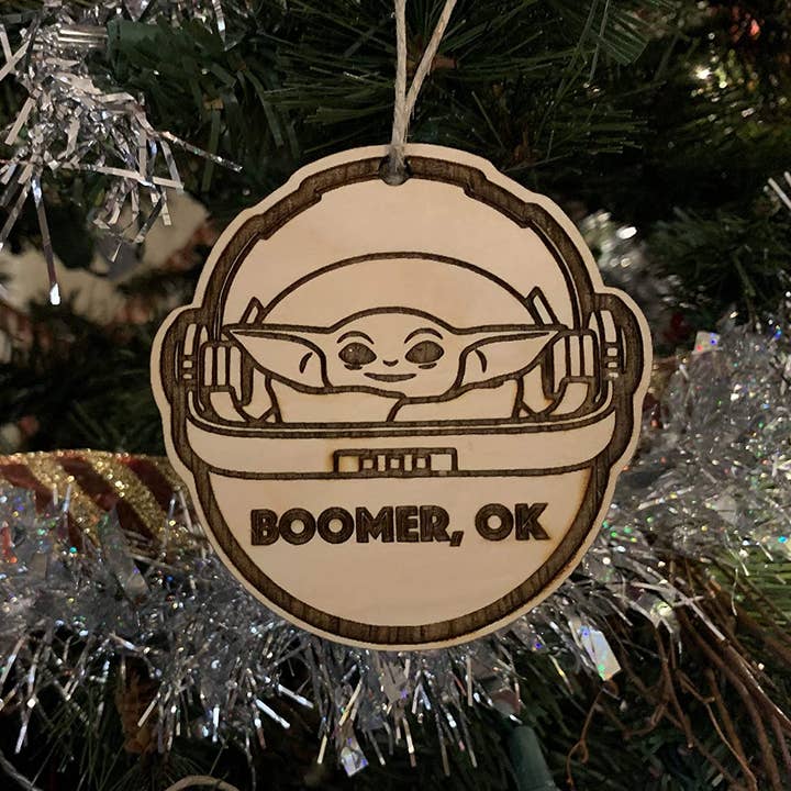 BABY YODA STARWARS ORNAMENT BOOMER OK for wholesale by Dolce Crafts LLC