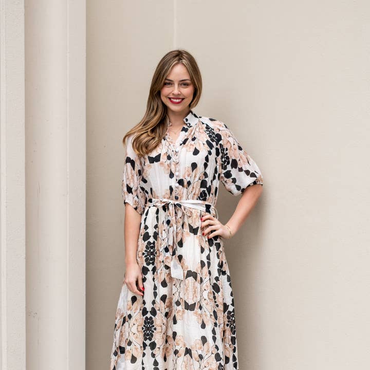 Isabella Klänning | Beige för wholesale av Stellino