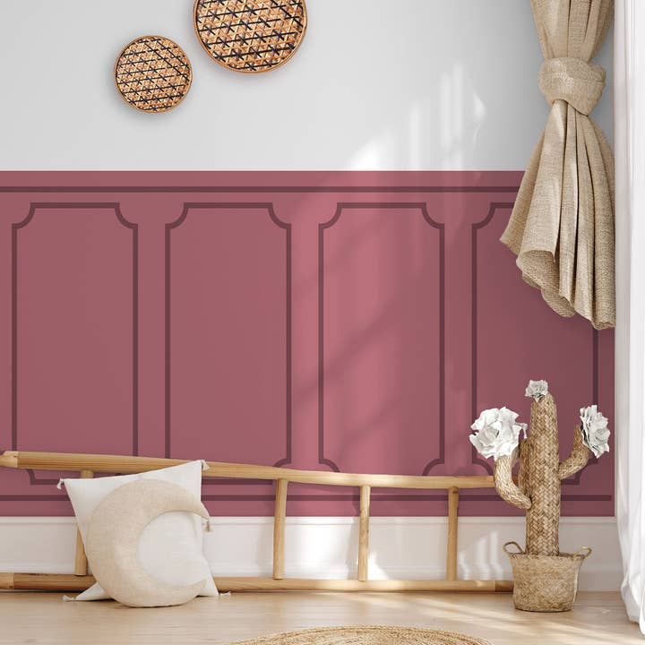 Carta da parati adesiva a mezza parete rosa rosa H125 cm x L65 cm (Copia) per la vendita all'ingrosso da parte di SimurgWallArts