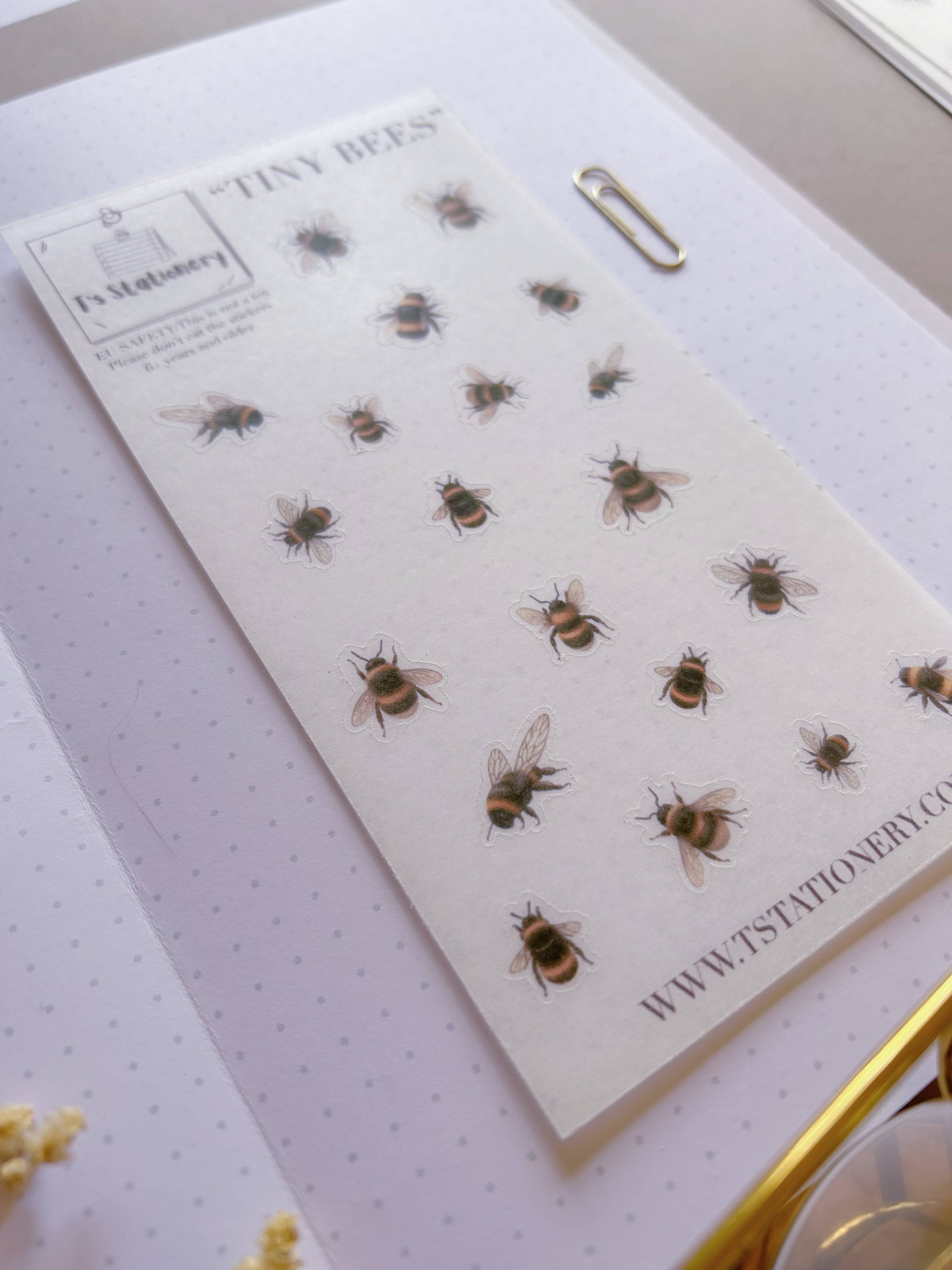 T's Stationery - Wholesale Sticker - "Tiny Bees"2