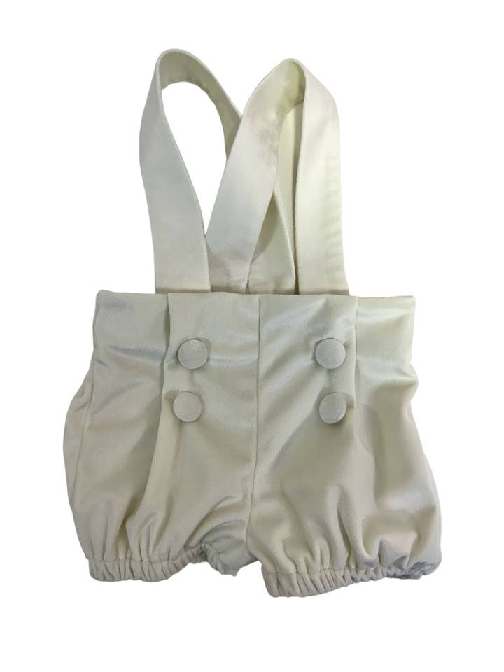 Fluwelen korte broek met bandjes voor wholesale door La Boutique dei Bambini