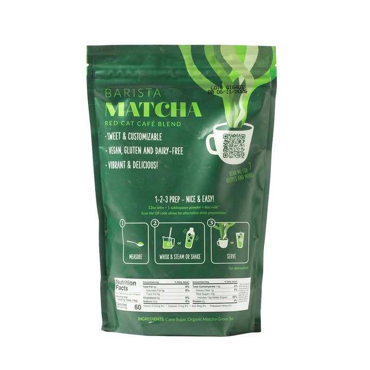 Two Leaves and a Bud - Wholesale Health/Detox Tea - Barista Matcha Latte Mix, 907g Sleeve4