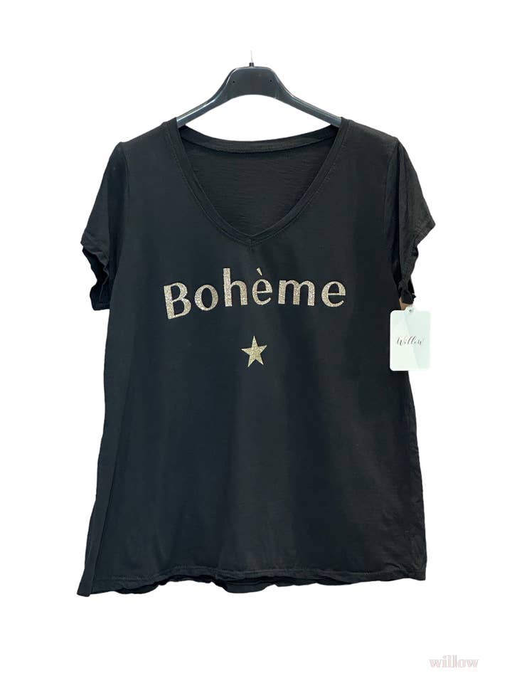 MOONSUN - Wholesale Screen Printed T-Shirt - Women's - Bohemian T-shirt