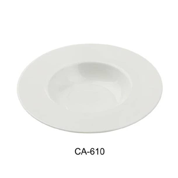 EcoQuality - Wholesale Dinner plate - 9 1/2" x 5 1/8" X 2" Dessert Plate Porcelain White 10 Oz0
