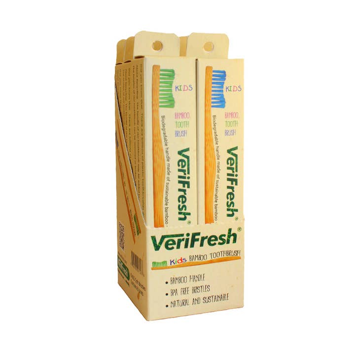 Bamboo Kids Toothbrush – Natural and Compostable Handle for wholesale by verifresh