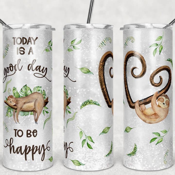 Guten Tag, um glücklich zu sein Tumbler für den Großhandel von Smile Graphics and Design