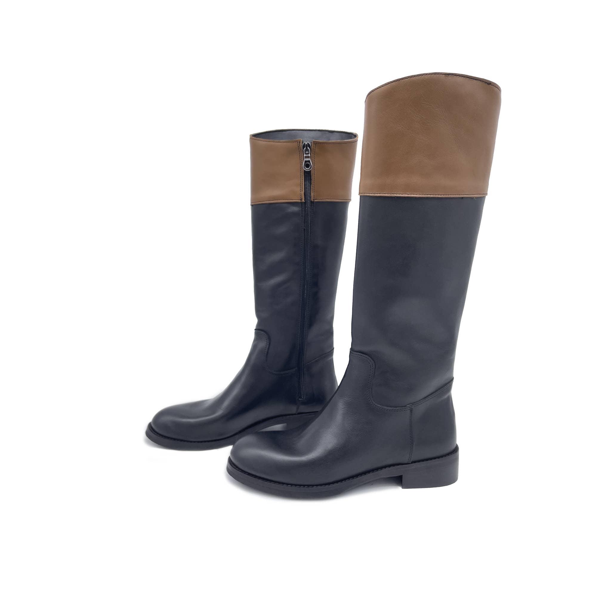 WALKING NOW SRL - Wholesale Boots - Women's - Cavallerizzo women's black genuine leather zipper boot3