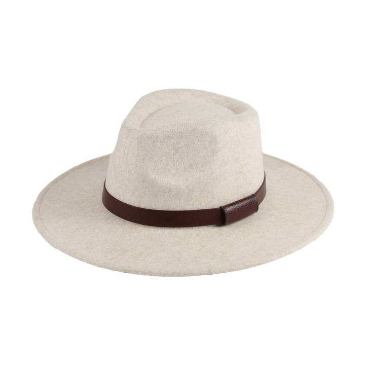 Fedora 3.5" Brim Faux Felt 7312 Hat Winter for wholesale by Jeanne Simmons Accessories