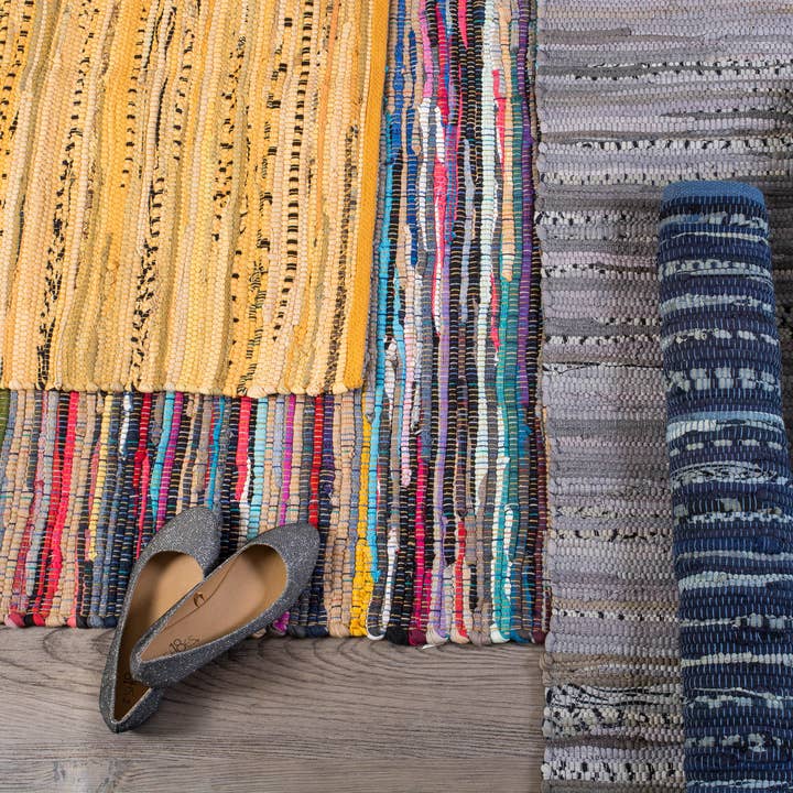 Welcome Home Unbeatable Deals - Wholesale Area Rug - Multi Mustard Rag Rug 4X6 Ft2