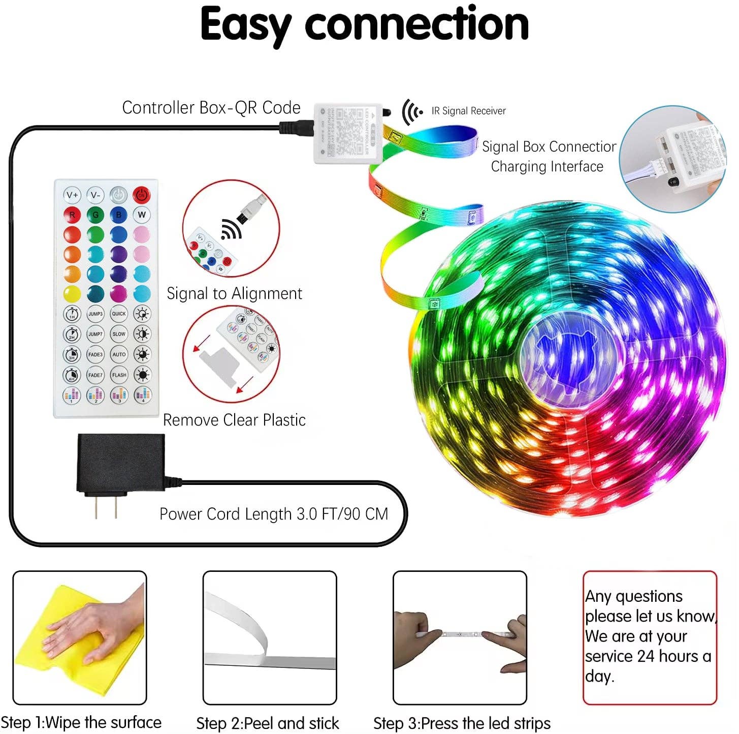 Wittbizz Snacks - Wholesale String Lights - RGB LED Strip Lights 100ft - Remote & App Control, Music Sync, Waterproof, DIY9