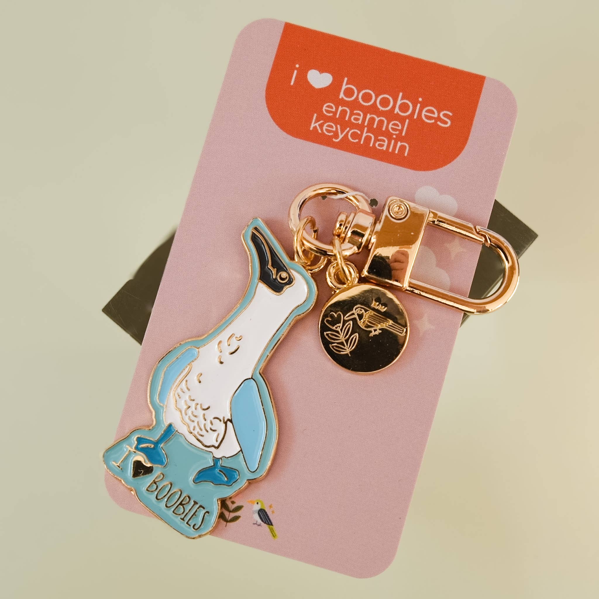 Acorn & Artisan - Wholesale Keychain - Unisex - Bird Keychain | Blue-Footed Booby Design2