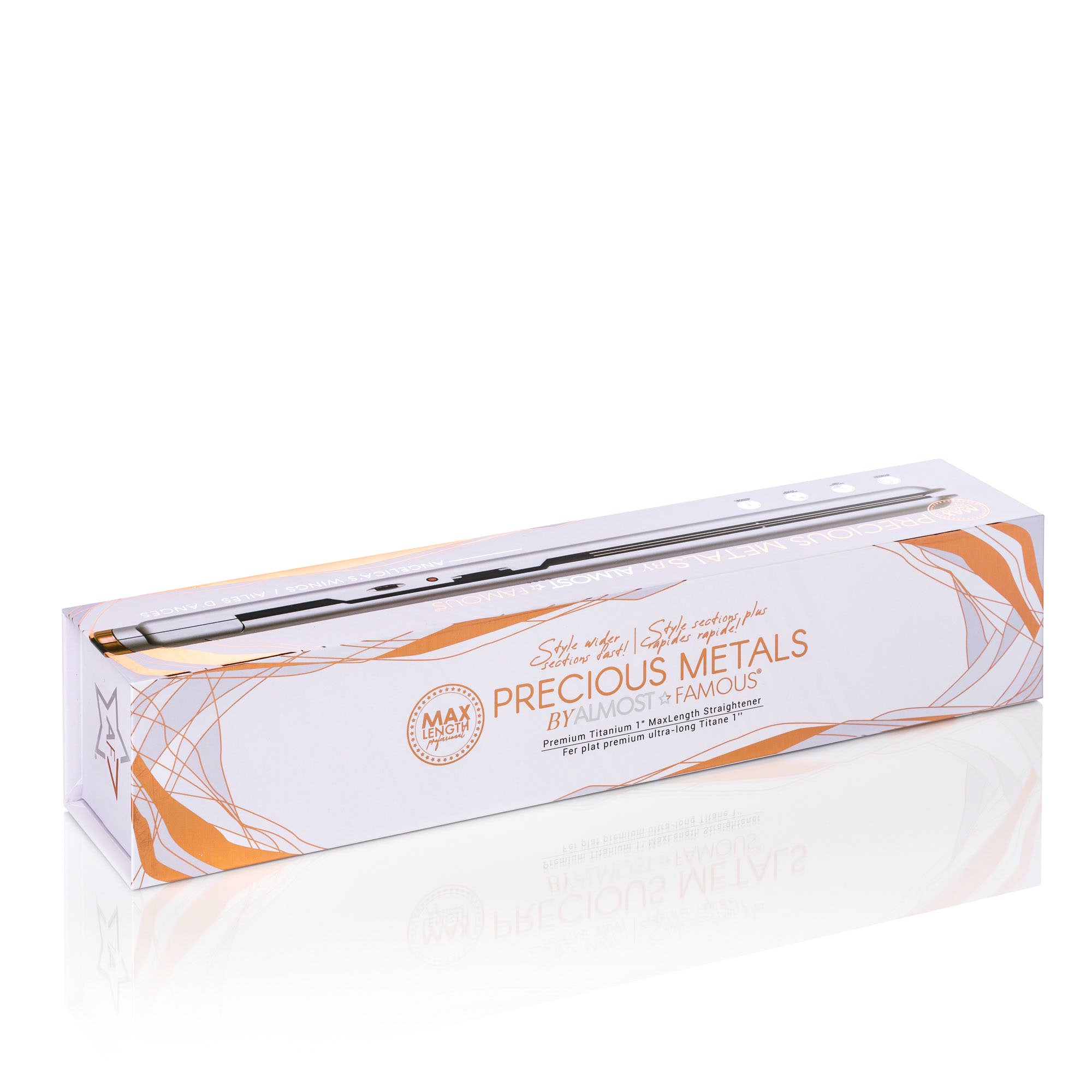 Almost Famous - Vente Fers à lisser/plats - Fer plat MaxLength de 1 po avec plaques en titane doré rose3