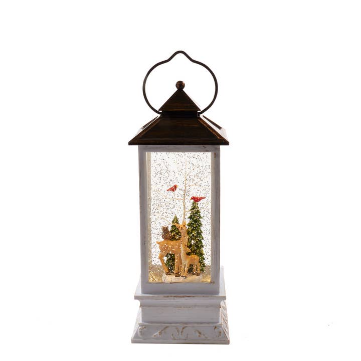 Kurt S. Adler, Inc. - Vente Décoration de Noël - 10"B/O LED CERF/ARBRE MSC LANTERNE SPINNER0