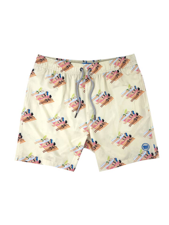 6'' Inch Heren Zwembroek Volleyshorts- ROTE voor wholesale door Islandhaze