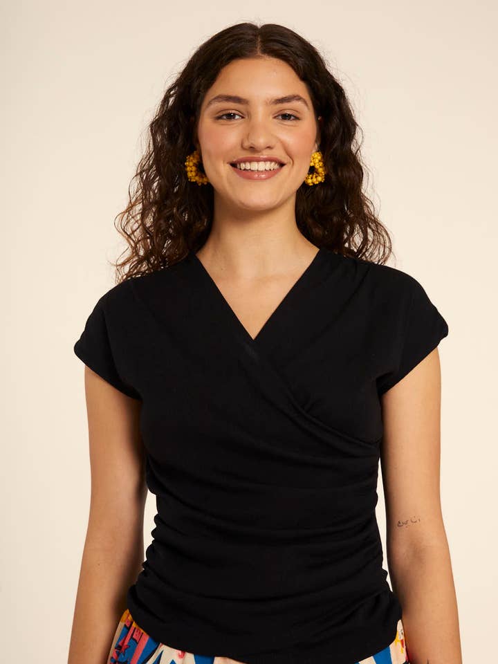 Pepaloves - Wholesale Knit Top - Women's - CAMISETA CRUZADA NEGRO0