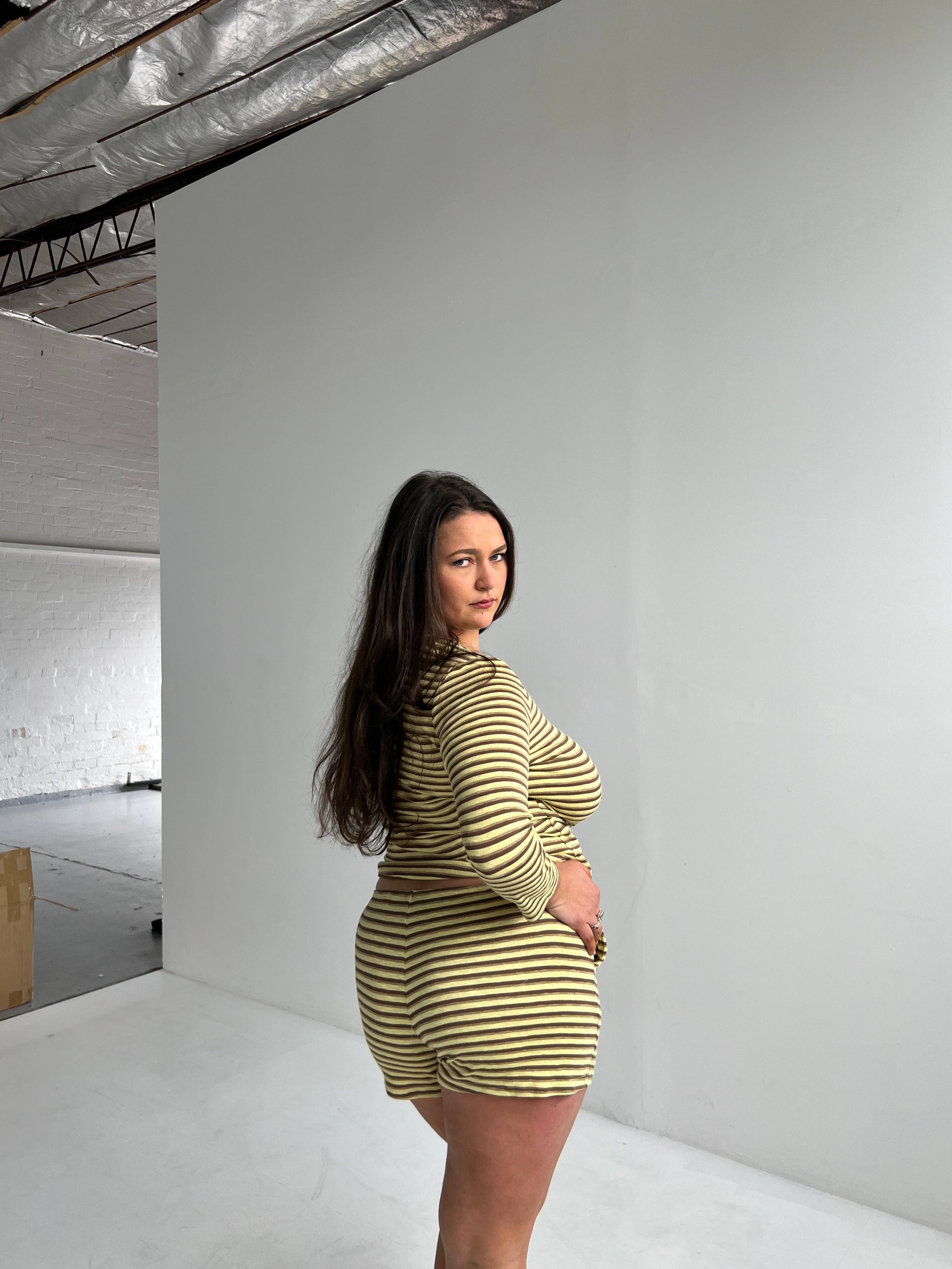 Highrack Studios - Wholesale Shorts – Women’s - Leo Stripe Shorts11